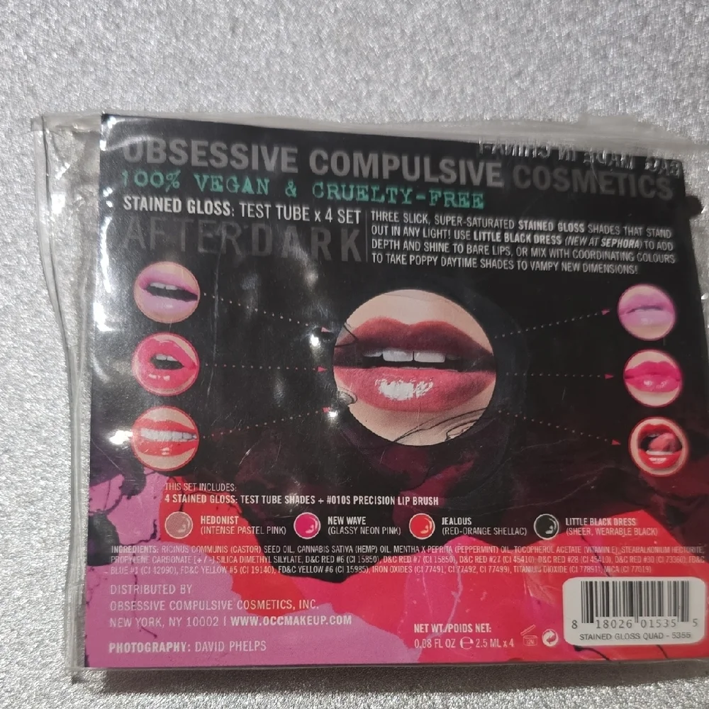 ❇️🧚‍♀️Obsessive Compulsive Cosmetics RARE Mini Stained Gloss Set NWT